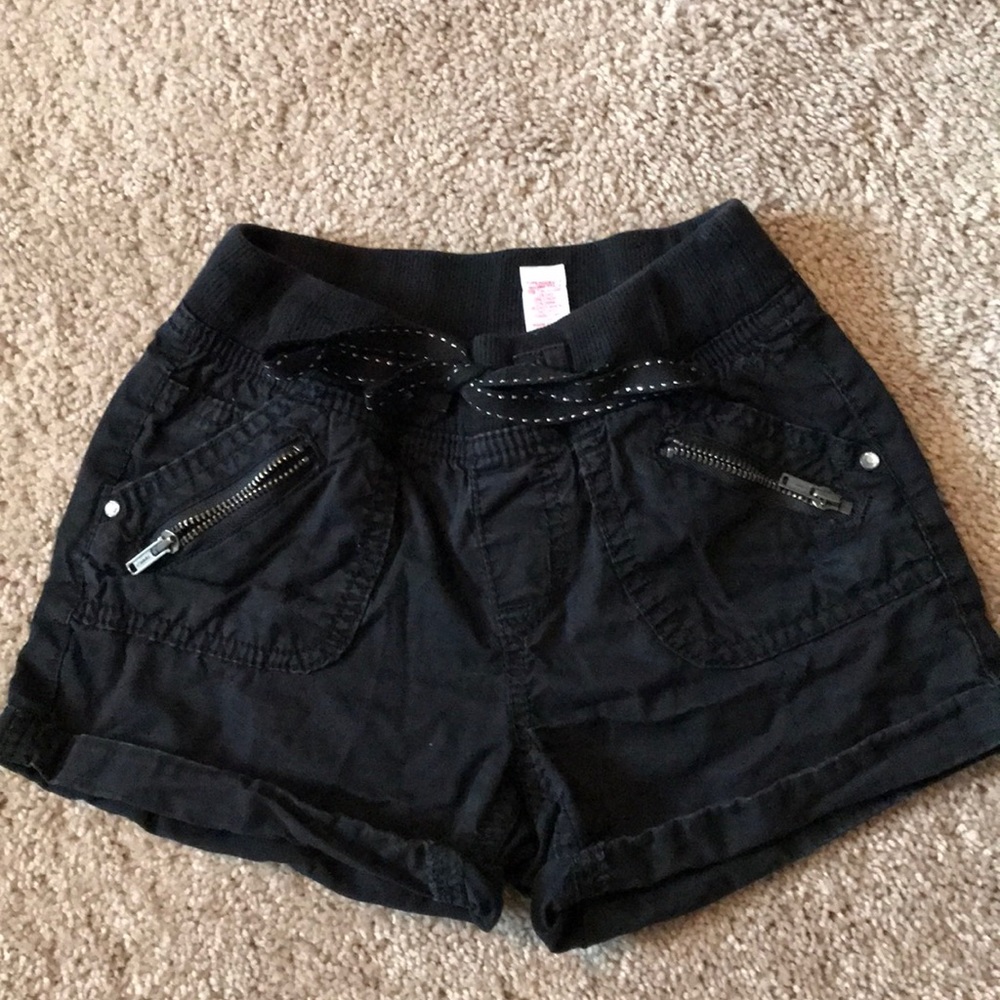 Justice black shorts, Size 8